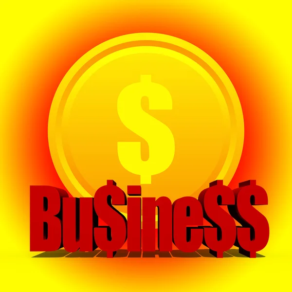 Business background with lucky dollar — Stock Photo, Image