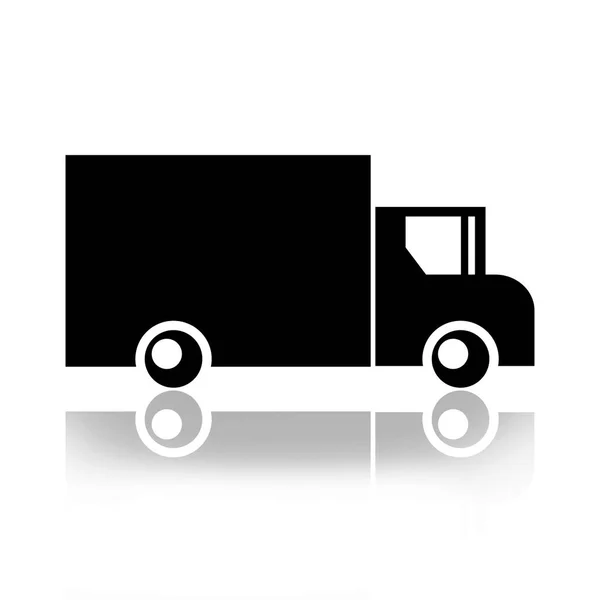 Camion silhouette noire — Photo