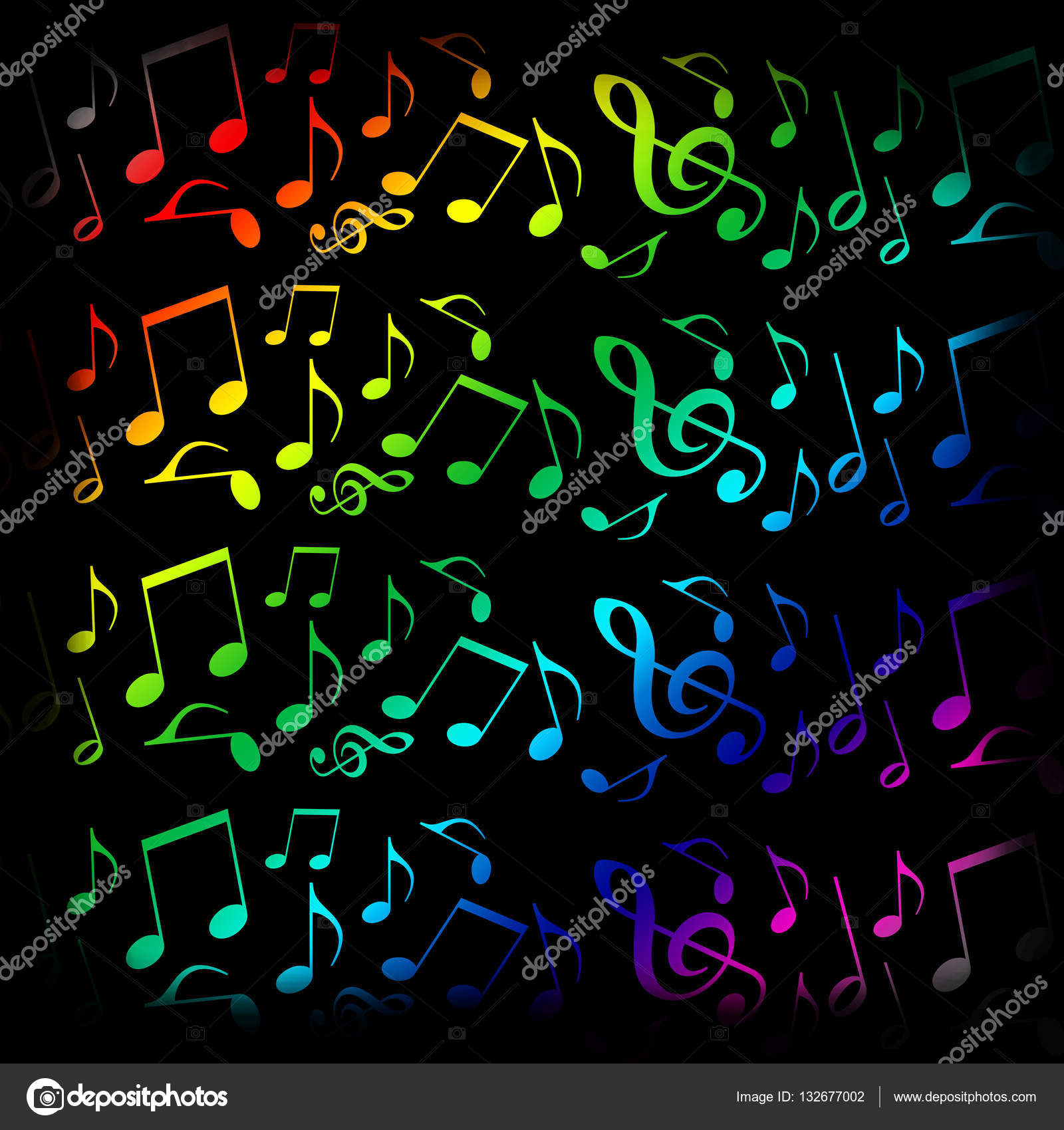 Music notes background Stock Photo by ©Skovoroda 132677002