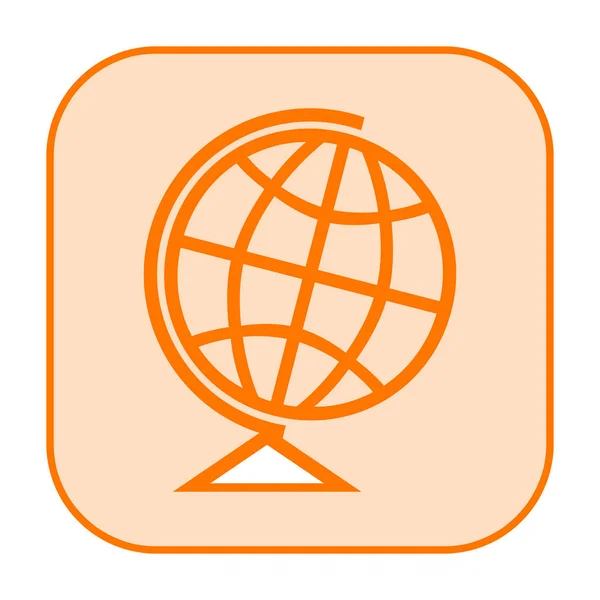 Globe icône orange — Photo