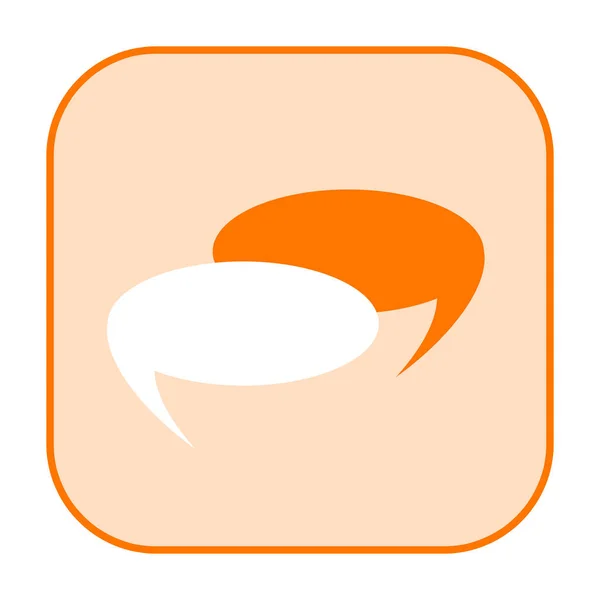 Conversation icône orange — Photo