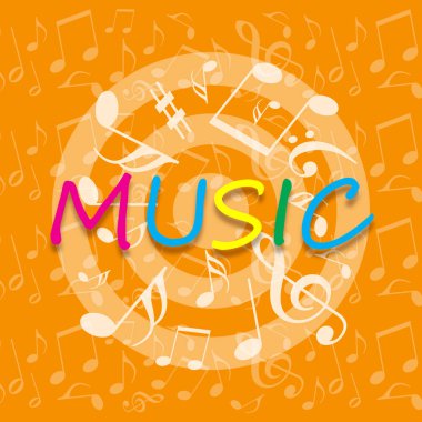 Müzik Turuncu arka plan