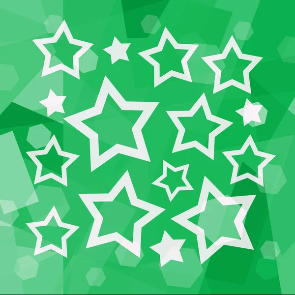 Estrellas fondo verde —  Fotos de Stock