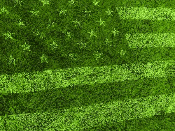 Amerikanische Flagge Gras — Stockfoto