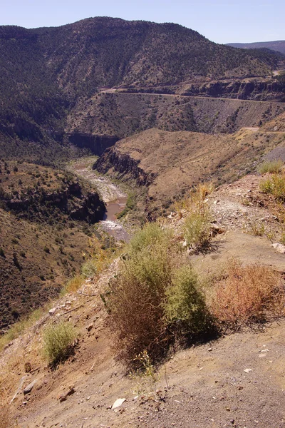 Steep valley of  Salt River Canyon