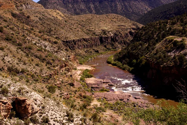 Steep valley of  Salt River Canyon