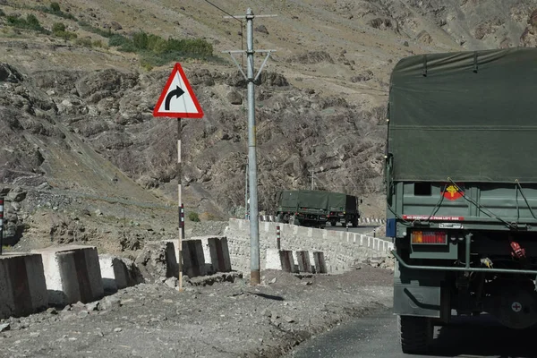 Indian army truck convoy