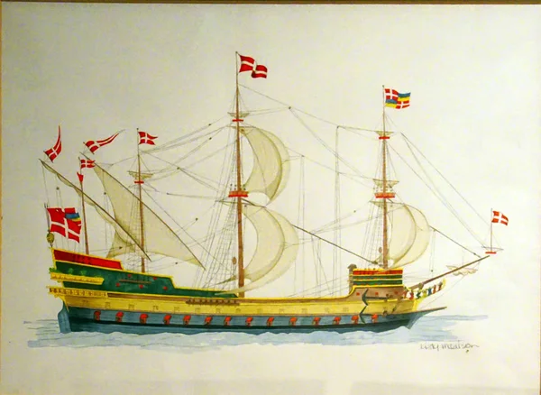 Painting of sailing ship