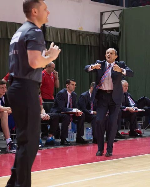 BC CSKA entrenador Ettore Messina — Foto de Stock