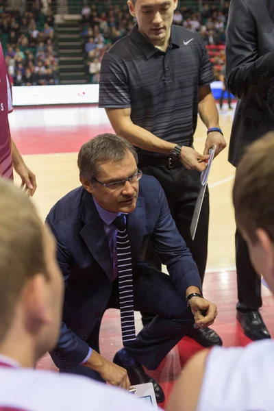 BC Krasnye Krylia entrenador Sergey Bazarevich — Foto de Stock