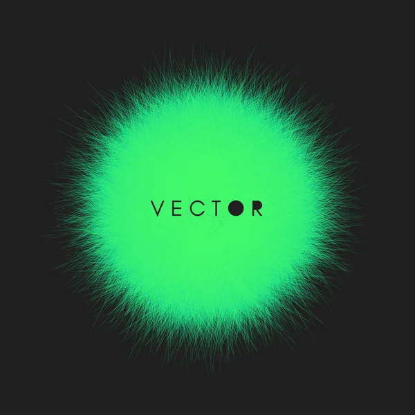 De sfeer die bestaat uit chaotische lijnen. Vector realistisch pluizig element. — Stockvector