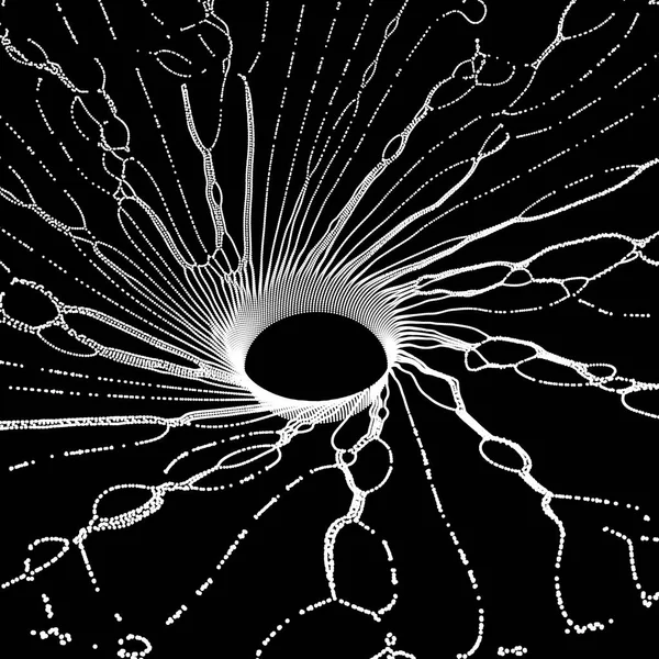 Agujero negro hecho de partículas voladoras. Resumen Antecedentes . — Archivo Imágenes Vectoriales