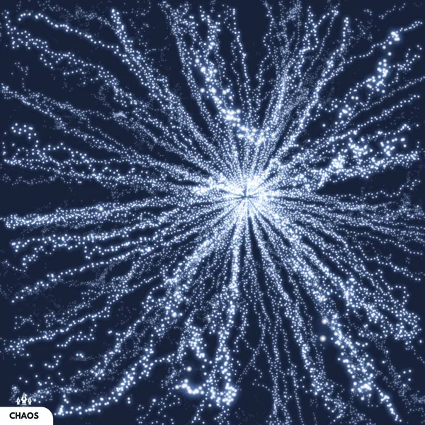 Résumé Science Technologie Tableau Avec Particules Dynamiques Illustration Vectorielle — Image vectorielle