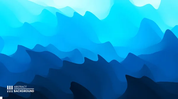 Vodní hladina. Modré abstraktní pozadí. Vektorová ilustrace pro návrh. — Stockový vektor