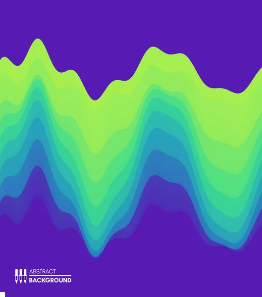 Fond de forme d'onde abstraite. Style de technologie 3d. Illustration vectorielle avec ondes sonores . — Image vectorielle