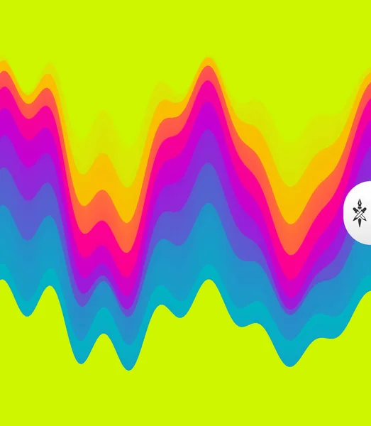 Sfondo astratto della forma d'onda. Stile di tecnologia 3d. Illustrazione vettoriale con onde sonore . — Vettoriale Stock