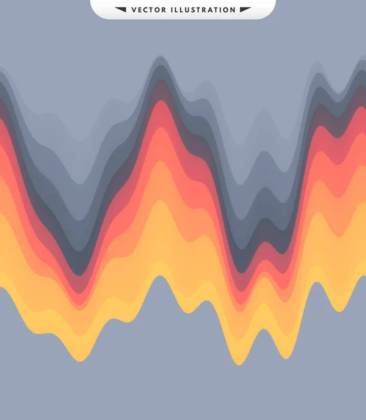 Αφηρημένα φόντο κυματομορφή. 3D τεχνολογία στυλ. Εικονογράφηση διάνυσμα με ηχητικά κύματα. — Διανυσματικό Αρχείο