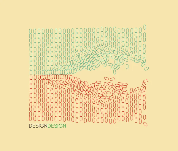 Arreglo irregular o matriz de óvalos aleatorios. Fondo que se descompone en pequeños fragmentos. — Archivo Imágenes Vectoriales