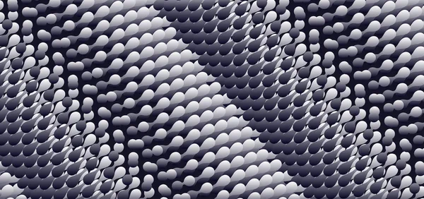 Surface ondulée avec effet dynamique. Fond abstrait moléculaire. Couche de cellules. Illustration vectorielle 3D pour la science ou la médecine. — Image vectorielle