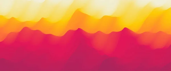 Wüste Dünen Sonnenuntergang Landschaft. Berglandschaft mit Morgengrauen. bergiges Gelände. Hügelsilhouette. Abstrakter Hintergrund. Vektorillustration. — Stockvektor