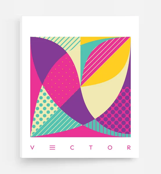 Modelo de design de capa. Design geométrico colorido abstrato. Ilustração vetorial. Pode ser usado para publicidade, marketing ou apresentação. — Vetor de Stock