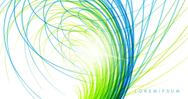 Grass Curved Lines Perspective Effect Optical Fiber Abstract Background Vector — Stock Vector