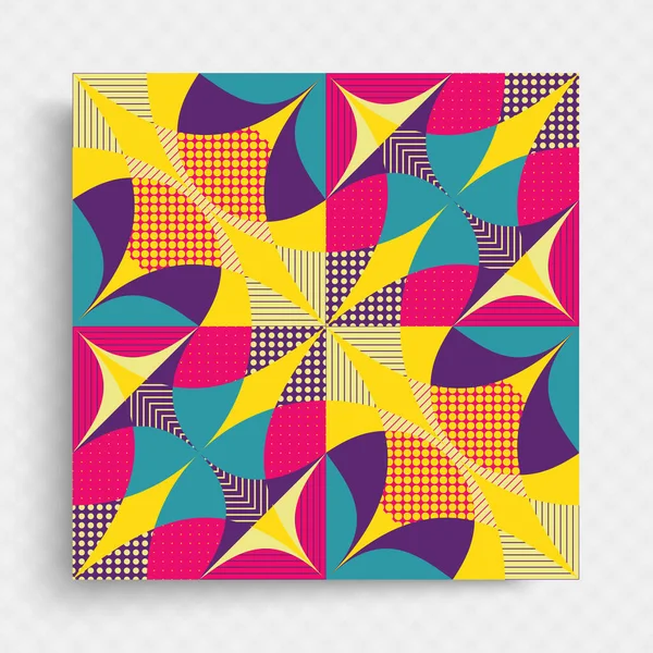 Omslagontwerp Sjabloon Abstract Kleurrijk Geometrisch Ontwerp Vector Illustratie Kan Worden — Stockvector