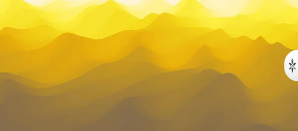 Krajobraz Górami Zachód Słońca Górski Teren Abstrakcyjne Tło Ilustracja Wektora — Wektor stockowy