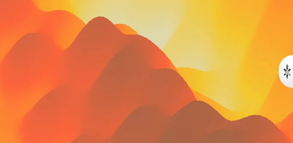 Пейзаж Гор Солнца Закат Горная Местность Абстрактный Фон Векторная Иллюстрация — стоковый вектор