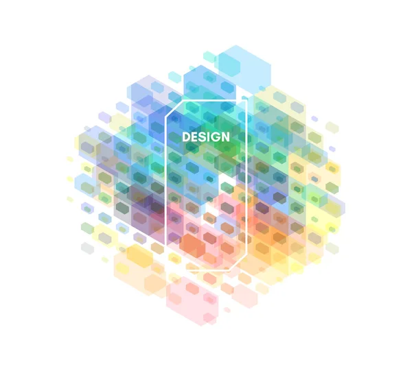 색깔의 도형으로 기하학적 배경을 추상화하라 포스터 플라이어 표지의 설계를 — 스톡 벡터