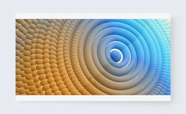 Абстрактный Круговой Узор Цветных Сфер Эллипсов Векторная Иллюстрация Динамический Эффект — стоковый вектор