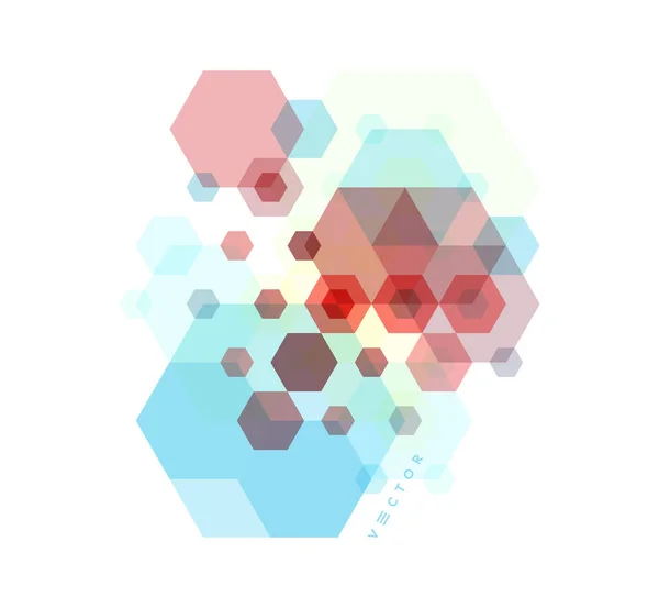Абстрактный Геометрический Фон Прозрачными Цветными Фигурами Шаблон Плаката Листовки Баннера — стоковый вектор