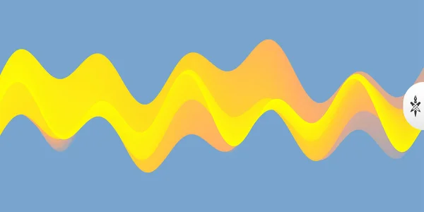 近代的なグラデーションの波状背景 トレンドの液体デザイン 運動音の波 バナー チラシ プレゼンテーションのためのベクトルイラスト — ストックベクタ