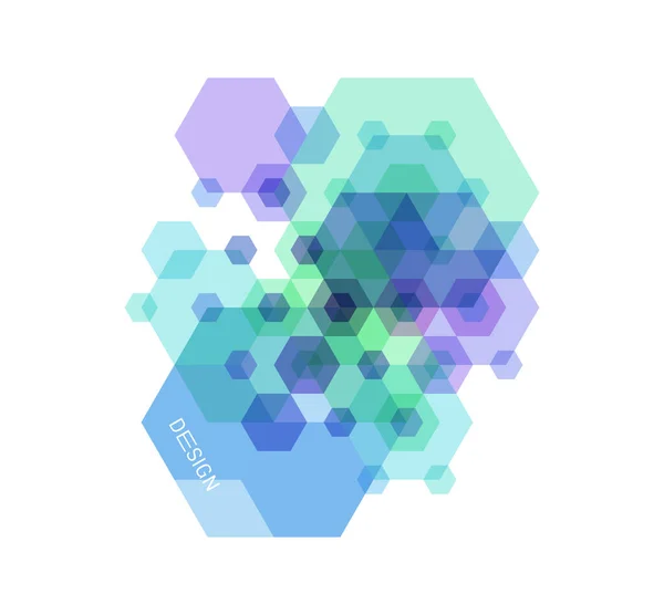 Абстрактный Геометрический Фон Прозрачными Цветными Фигурами Шаблон Плаката Листовки Баннера — стоковый вектор