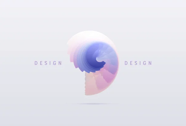 Elemento Diseño Abstracto Espiral Rotación Movimiento Giratorio Ilustración Vectorial Con — Vector de stock
