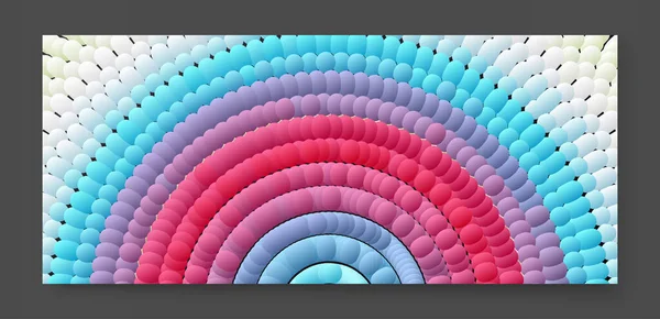 彩色球体和椭圆制成的抽象图案 矢量艺术图解 动态效果 封面设计模板 可用于广告 营销或展示 — 图库矢量图片
