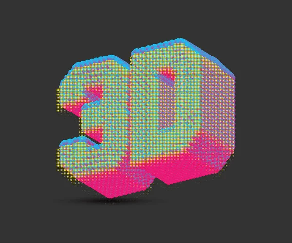 3D字三维字母概念 — 图库矢量图片