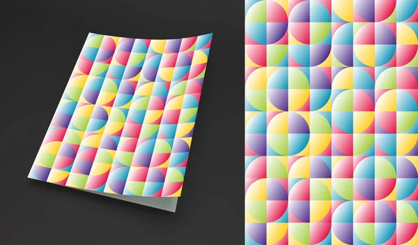 Omslagontwerp Sjabloon Abstract Geometrisch Ontwerp Patroon Kan Worden Gebruikt Als — Stockvector