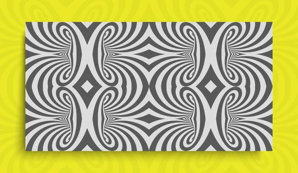 Black White Striped Background Pattern Optical Illusion Simple Graphic Design — Stock Vector