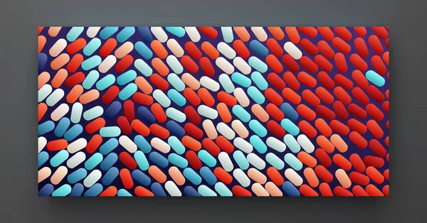 Abstrakter Hintergrund Mit Farbigen Ovalen Vektorillustration — Stockvektor