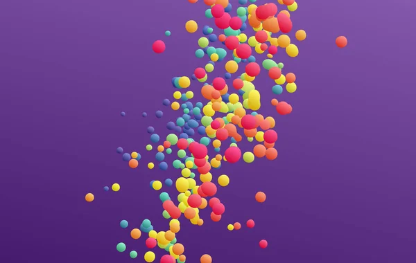 空の空間で異なるサイズの多くの飛行球 抽象的な背景 3Dベクトル図 — ストックベクタ