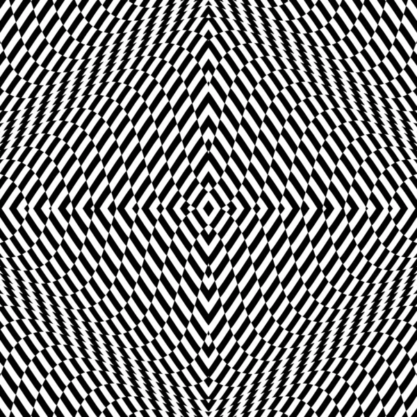 Чорно Білий Смугастий Фон Безшовний Візерунок Оптичною Ілюзією Простий Графічний — стоковий вектор