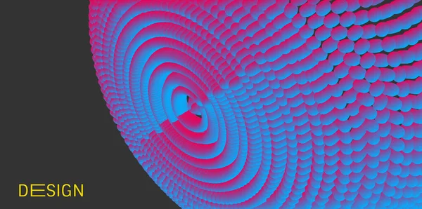 Abstrakt Cirkulärt Mönster Färg Sfärer Och Ellipser Vektor Konst Illustration — Stock vektor