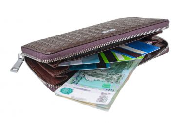 Ruble ve kartı ile cüzdan