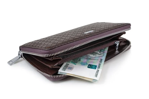 Plånbok med rubel — Stockfoto