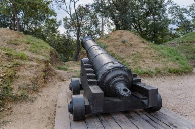 Sivastopol 'daki Malakhov tepesinde topçu pozisyonu. 1853-1856 Kırım Savaşı.