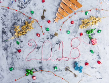 Rustik Noel düz Lay, metin 2018