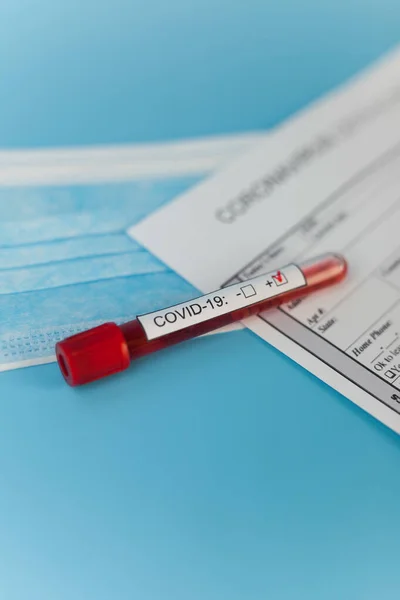Positive Blood Test Result New Rapidly Spreading Coronavirus World Pandemic — Stock Photo, Image