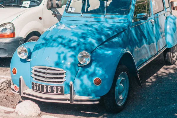 Saint Paul Vence Provenza Francia Septiembre 2018 Vintage Blue Citroen — Foto de Stock