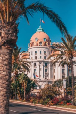 Güzel, Provence / Fransa - 29 Eylül 2018: Negresco Oteli - lüks pahalı ünlü otel